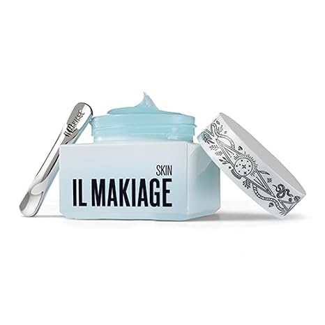 Il Makiage Power Lift bottle highlighting vegan collagen and retinol for plump skin.