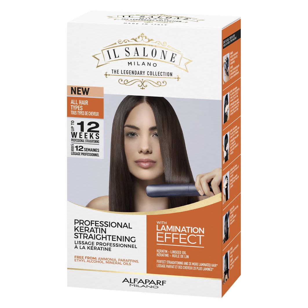 Il Salone Milano keratin treatment bottle in use for smooth hair