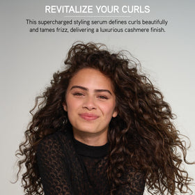 Curl Revive cream texture close-up highlighting smooth, breathable hold.