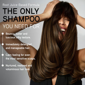 ILES FORMULA foaming lather showcases a luxurious detangling cleansing experience.