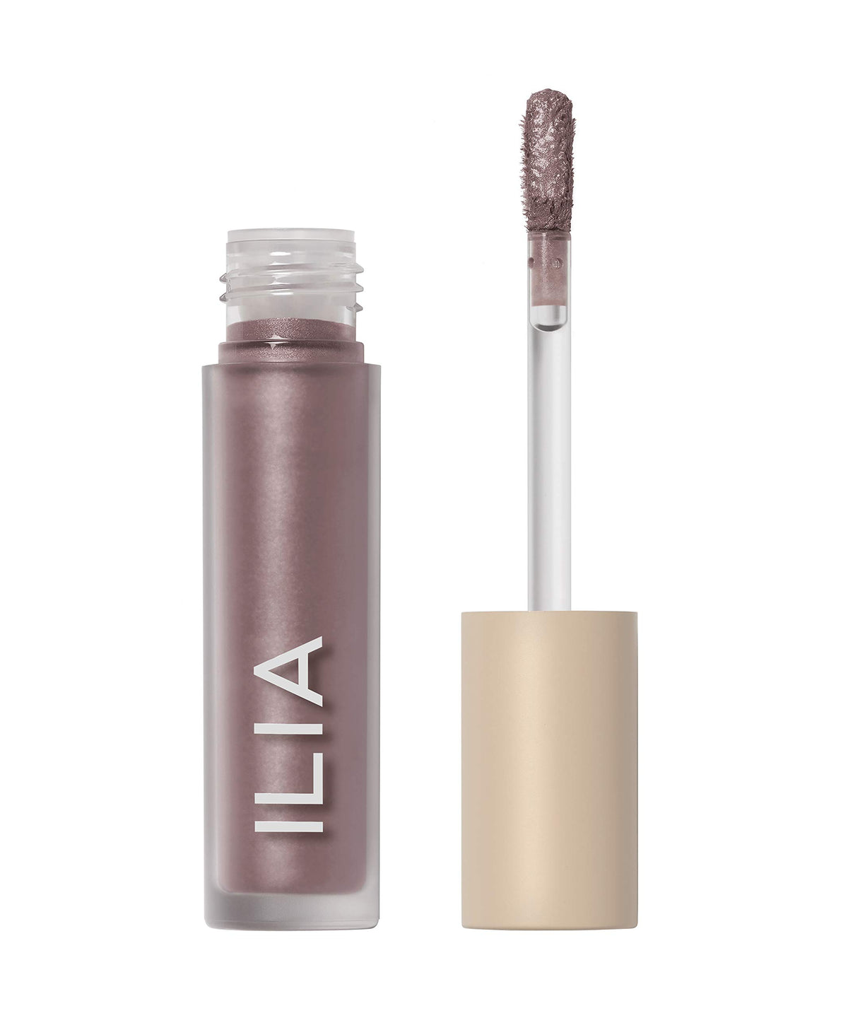 ILIA Chromatic Liquid Powder Eye Tint Dim, wand close-up for precise metallic payoff