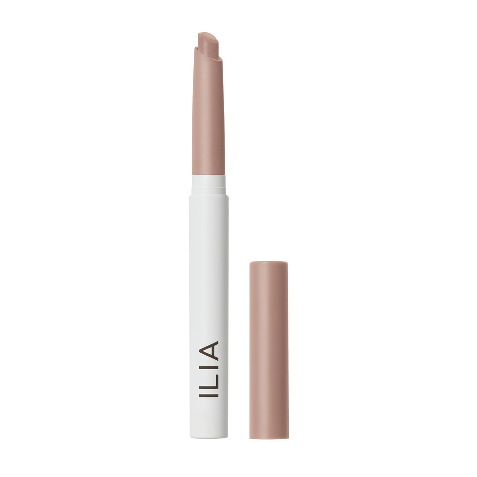 ILIA Eye Stylus Shadow Stick Flax wash in matte taupe brown for all-over color