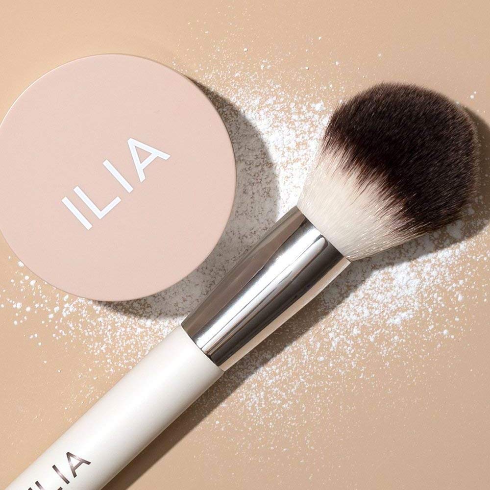ILIA Finishing Powder Brush with dense vegan bristles for natural-looking finish