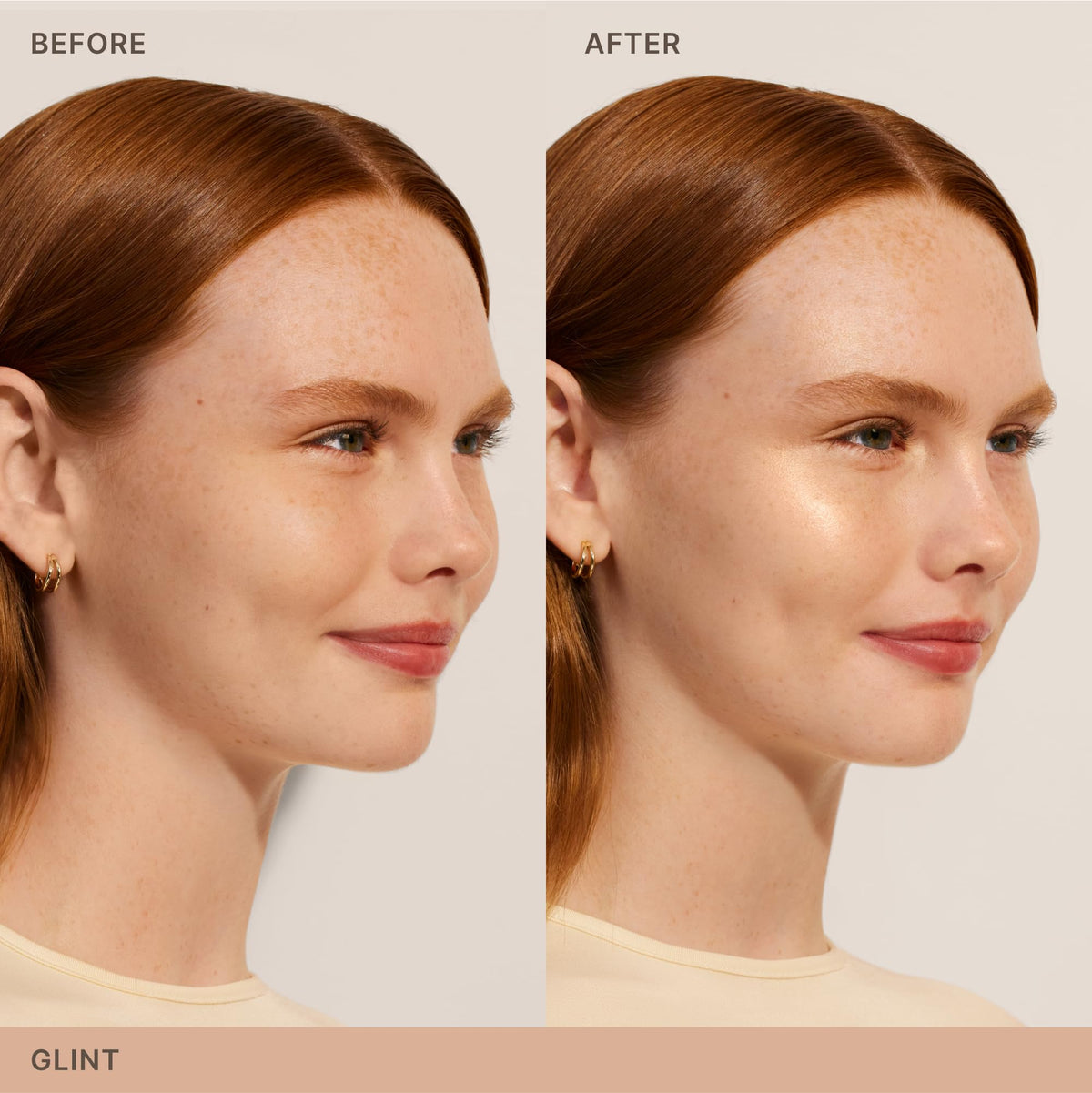 ILIA Lightshift on the chin adds balanced radiance.
