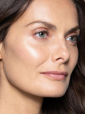 ILIA Multi-Stick Cosmic Dancer on the brow bone provides subtle highlight