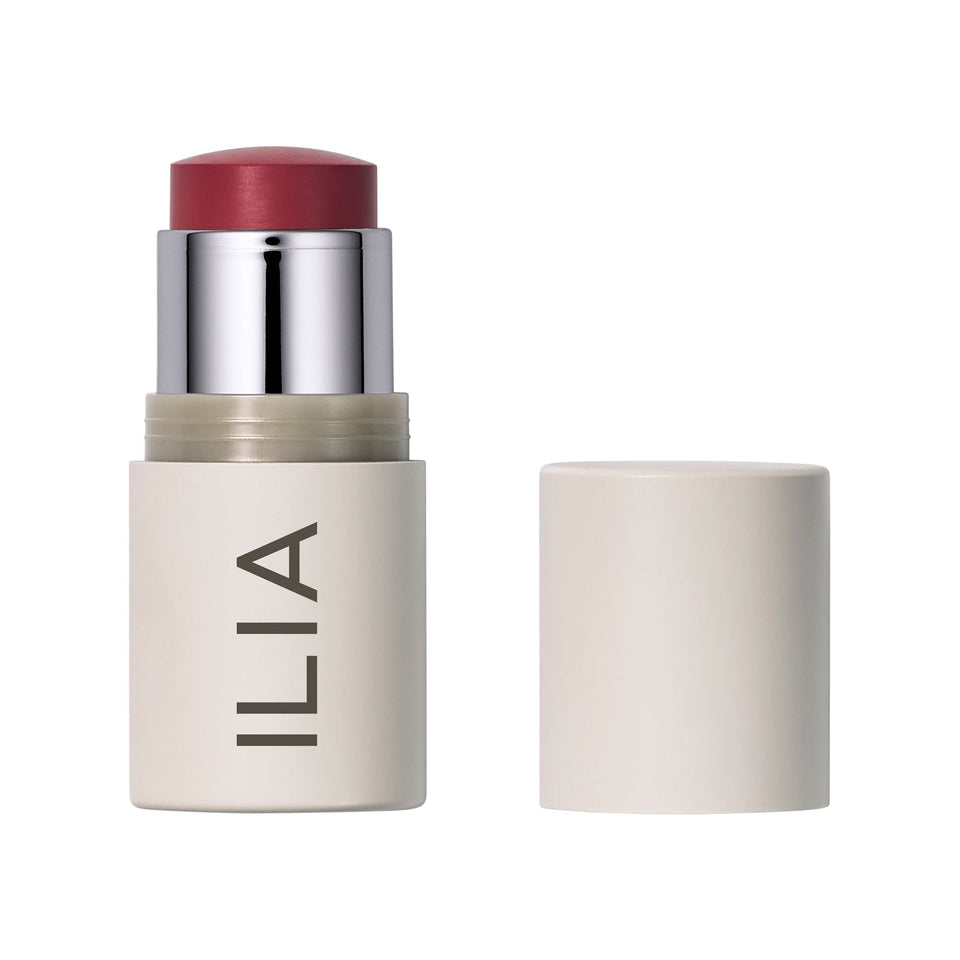 ILIA Multi-Stick Berry swatch on skin for buildable lip and cheek color