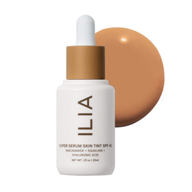 ILIA Super Serum Skin Tint SPF 40 bottle offers lightweight hydration and daily protection