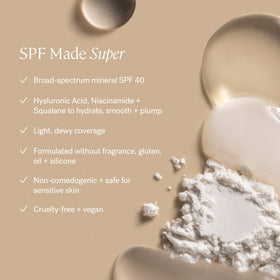 ILIA texture swirl highlights hydrating formula and smoothing finish