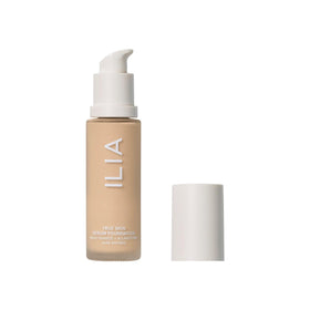 ILIA True Skin Serum Foundation bottle showing weightless coverage for daily wear