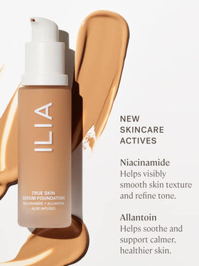 Label highlights niacinamide and allantoin for smoothing