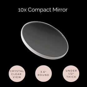 Ilios Lighting 10x magnification mirror ideal for brow shaping and skincare routines.