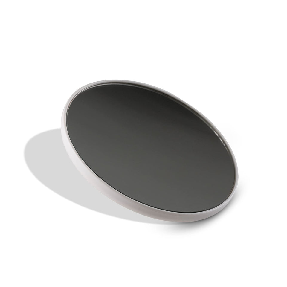 Ilios Lighting 10x makeup mirror compact with distortion-free reflection for precise grooming on the go.