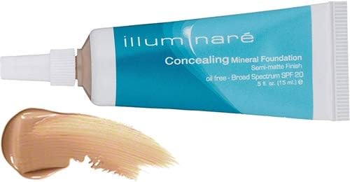 Illuminare Concealing Mineral Foundation swirls on skin for buildable natural to full coverage