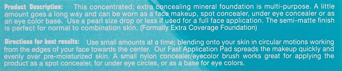 Illuminare Concealing Mineral Foundation SPF 21 sun protection in action