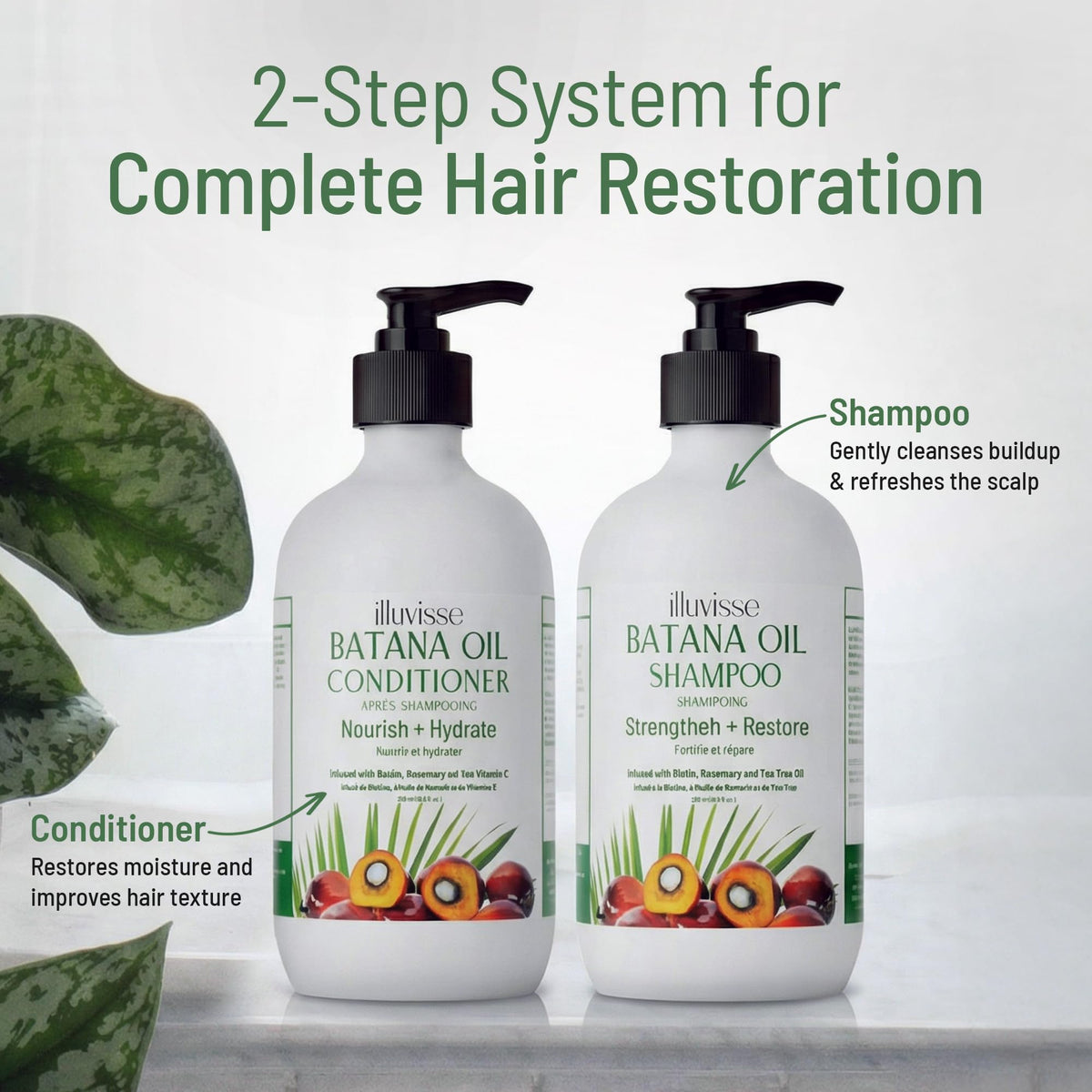 ILLUVISSE Rosemary oil bottle supports scalp vitality