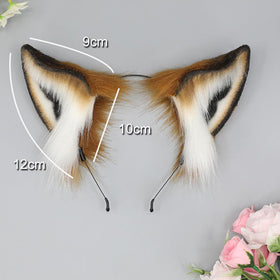 ILUFAM animal ears soft fur headband offers comfortable wear for events