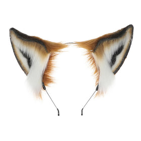 ILUFAM faux fur wolf ears headband with soft texture for cosplay use