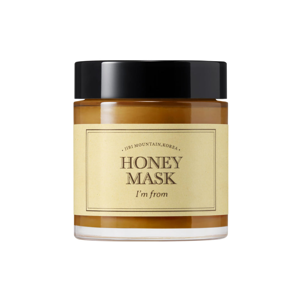 I'm from Honey Beauty Mask bottle, silky texture for nourishing skin.