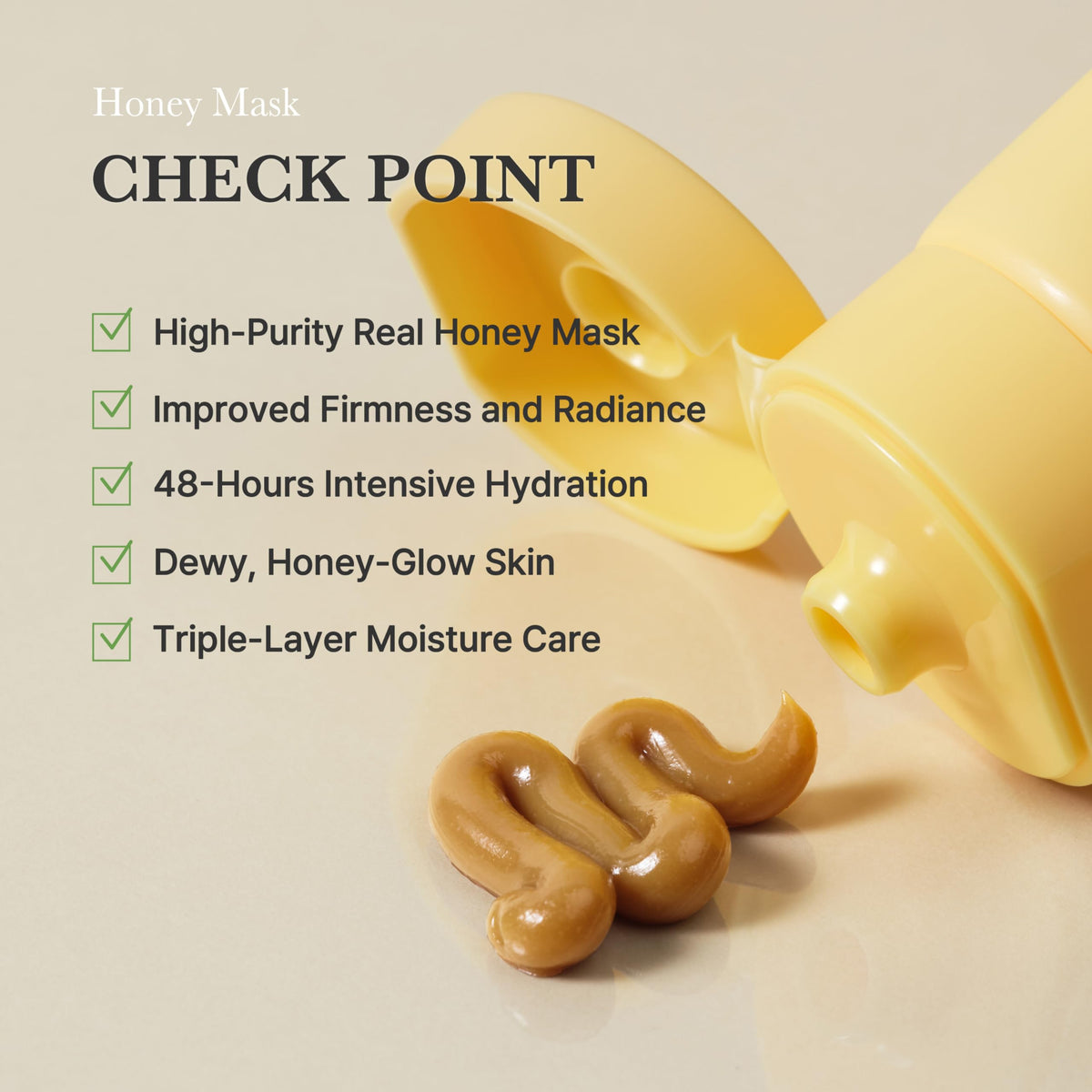 I'm From Honey Mask glow finish showcases dewy radiance after use.
