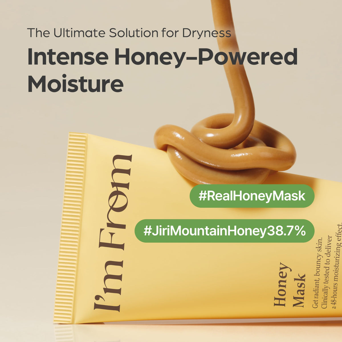 I'm From Honey Mask wash-off moment reveals easy rinse without residue.