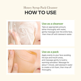 I'm From Honey Syrup Pack Cleanser rinse-off scene reveals a clean skin feel.