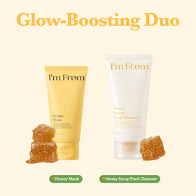 I'm From Honey Syrup Pack Cleanser soft dewy finish on the skin.