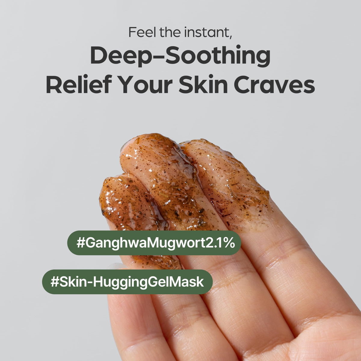 Rinsing off I'm From Mugwort Mask reveals refreshed, balanced skin.