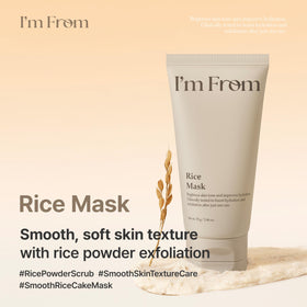 I'm From Rice Mask helps achieve a glass-skin finish with refined texture.