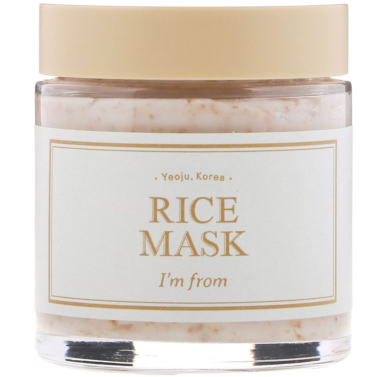 I'm from Rice Mask jar shot demonstrating rice-infused exfoliation for a smoother, brighter complexion.