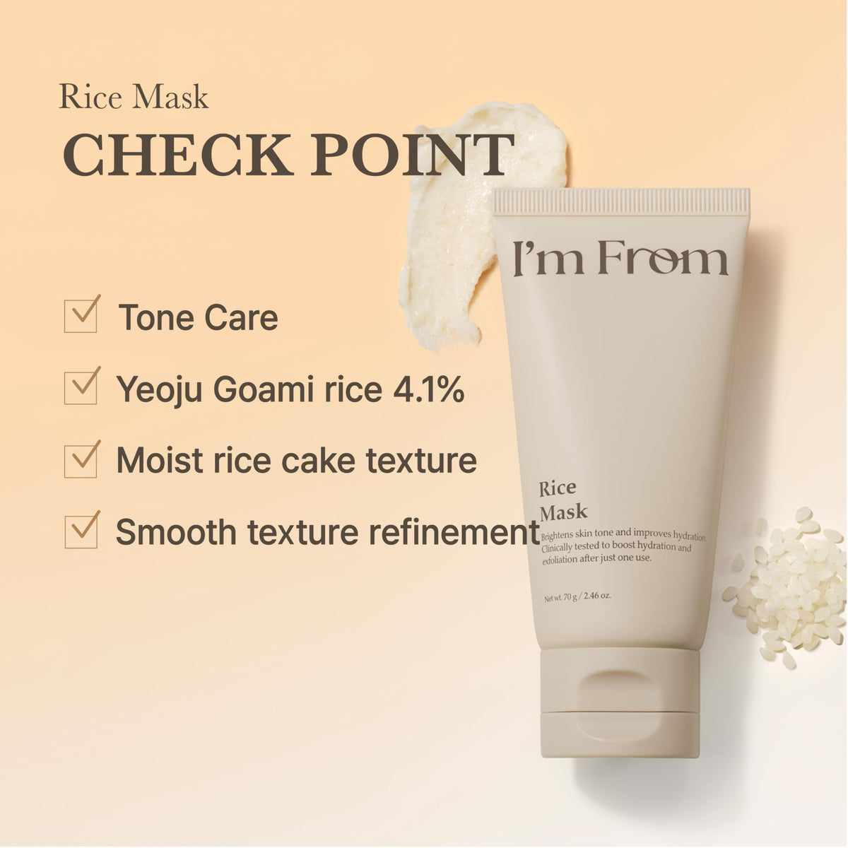 I'm From Rice Mask, inspired by Korean skincare traditions, nourishes while balancing skin.