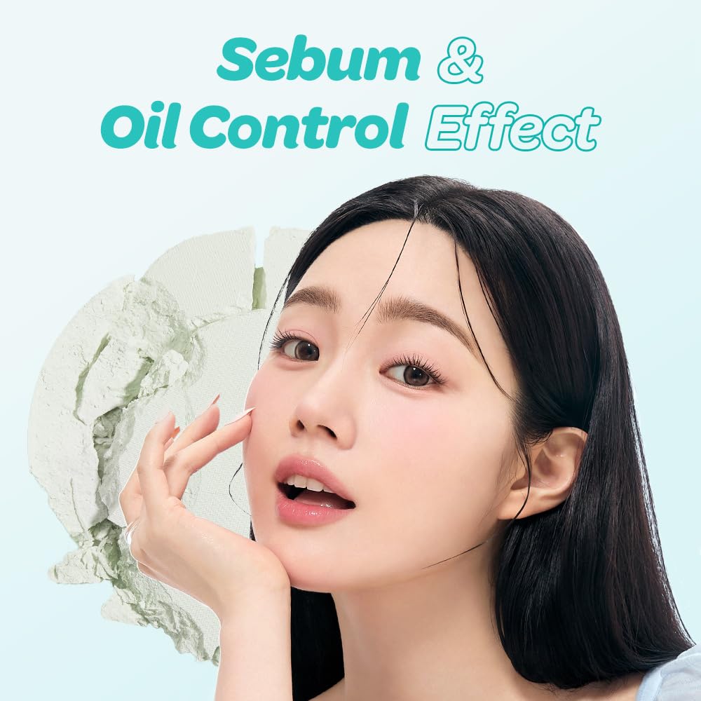 Under-eye setting with I'M MEME Oil Cut Pact to reduce shine