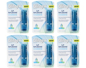 Blistex Lip Infusions Hydrate Lip Moisturizer 0.13 oz – 6 Pack | Ultra-Quench Lips