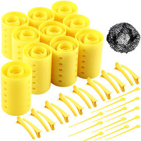 WillBond 141 Pieces Hair Rollers Set – 60 Plastic Rollers in 6 Sizes