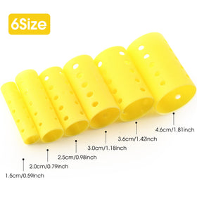 WillBond 141 Pieces Hair Rollers Set – 60 Plastic Rollers in 6 Sizes