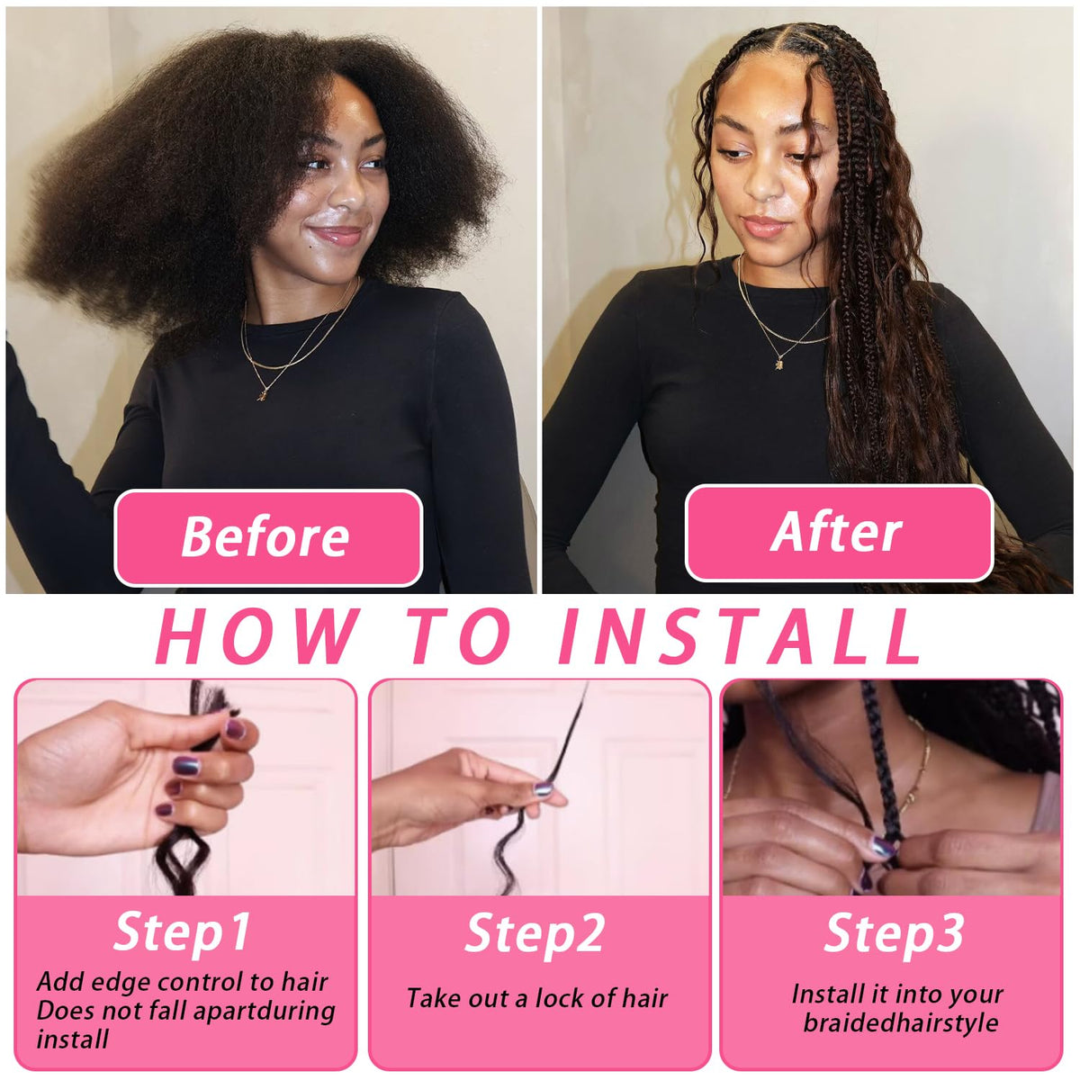  Liqusee boho braids hair showcasing knotless and goddess look potential