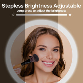 Erlingeryi 9-Inch Lighted Makeup Mirror with 20x Magnification, 3 Lighting Colors, and Rechargeable Battery