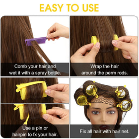 WillBond 141 Pieces Hair Rollers Set – 60 Plastic Rollers in 6 Sizes