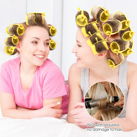WillBond 141 Pieces Hair Rollers Set – 60 Plastic Rollers in 6 Sizes
