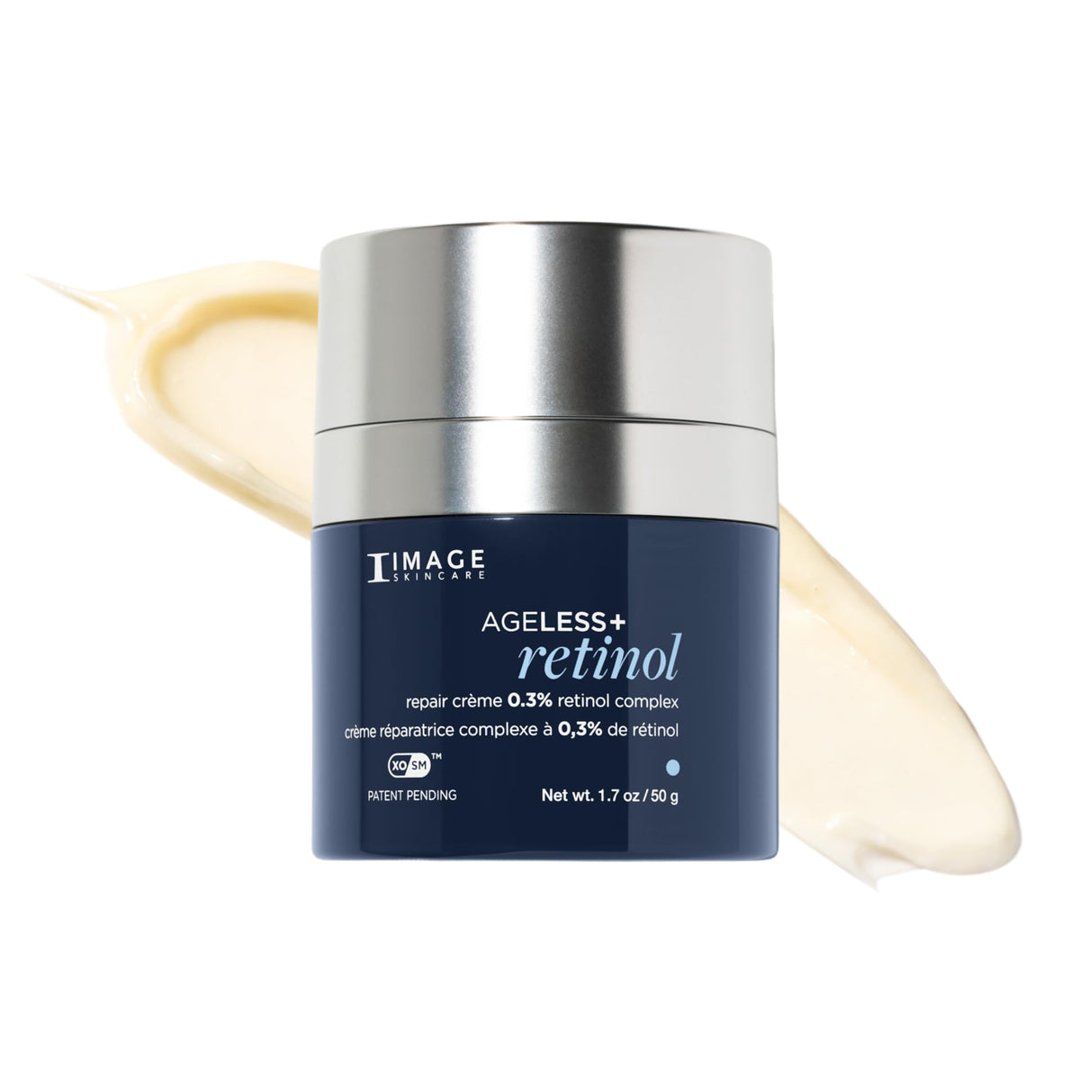 IMAGE Skincare AGELESS+ jar close-up showing creamy formula for brightening and anti-aging