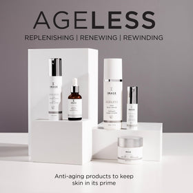 IMAGE Skincare AGELESS Total Serum routine shot illustrates daily skincare synergy.