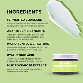 In-use application of IMAGE Skincare BIOME+ Cloud Creme shows fast absorption