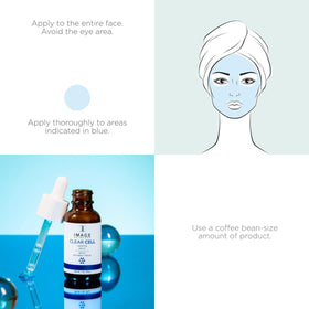 IMAGE Skincare CLEAR CELL Restoring Serum close-up shows lightweight, mattifying formula