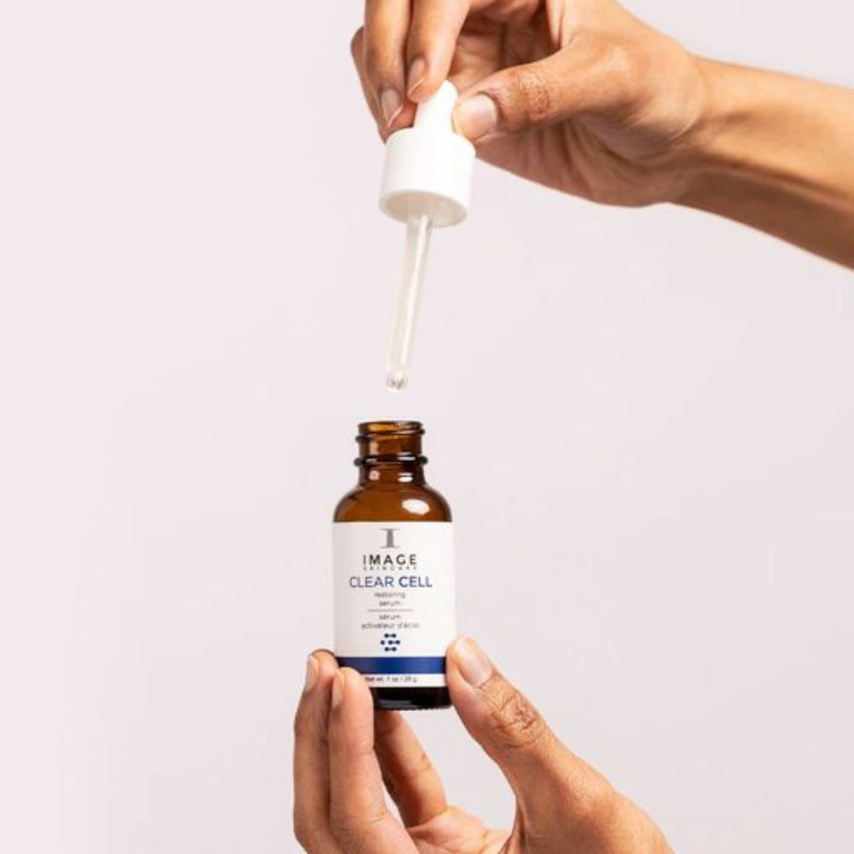 IMAGE Skincare CLEAR CELL Restoring Serum tamarind-extract visual suggests smoother-looking skin
