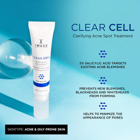 IMAGE Skincare Clear Cell bottle highlights 2% salicylic acid formula