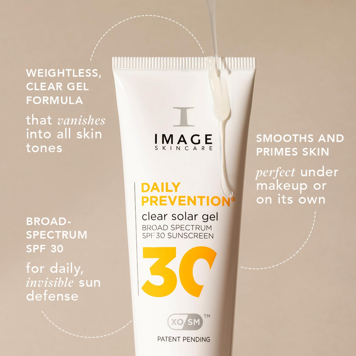 IMAGE Skincare Daily Prevention Clear Solar Gel texture disappears into skin with a light, non-greasy feel