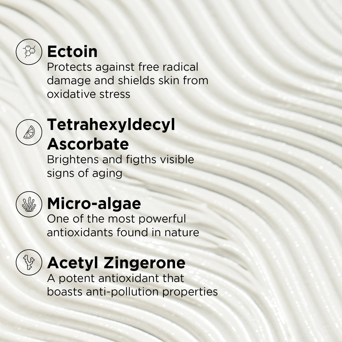 Swirl of cocoa butter in IMAGE Skincare DAILY PREVENTION moisturizer, illustrating nourishment.