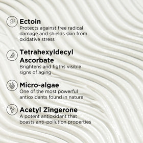 Swirl of cocoa butter in IMAGE Skincare DAILY PREVENTION moisturizer, illustrating nourishment.