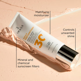 IMAGE Skincare DAILY PREVENTION SPF 30 texture close-up reveals satin-matte finish.