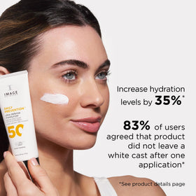 Graphic highlighting XOSM technology in IMAGE Skincare DAILY PREVENTION line.