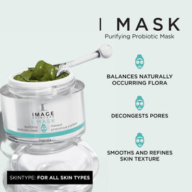 IMAGE Skincare I MASK Green Clay Activated Charcoal visual focus, purifying and refining pores